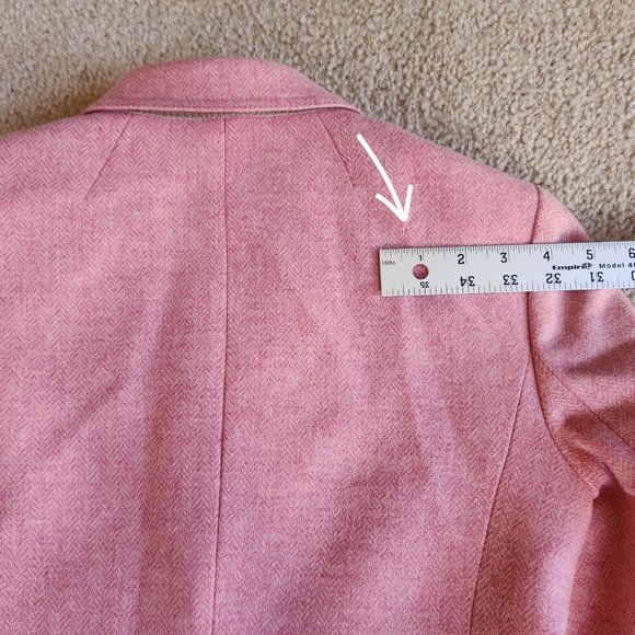 100% wool pink herringbone Schoolboy blazer - Picture 14 of 16
